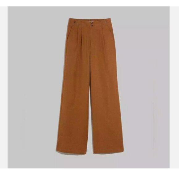 Madewell The Harlow Wide Leg Pant Chino Loose Pant Size 14 - Picture 3 of 4